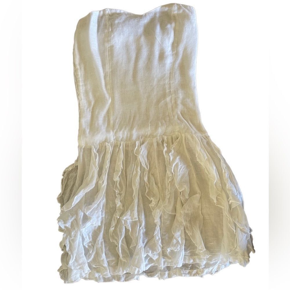 Elegant Strapless White Dress